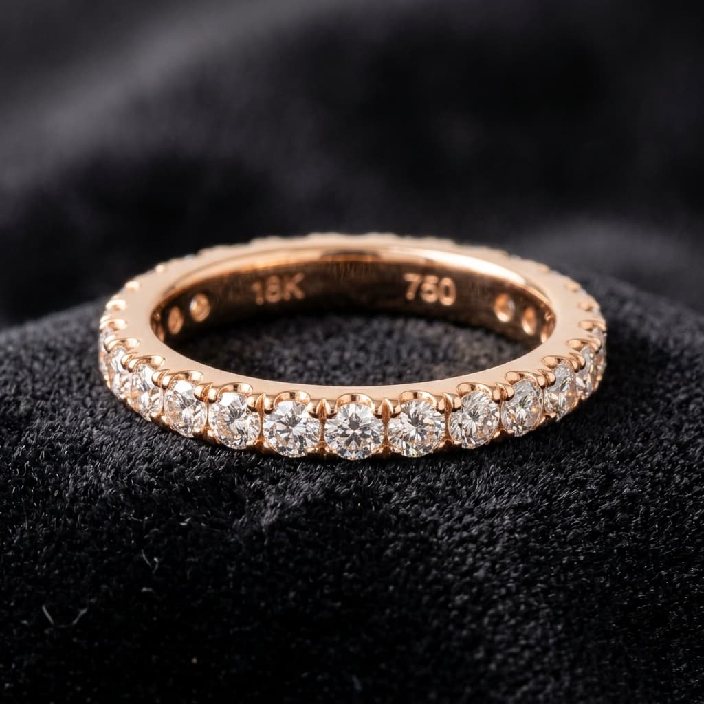 Rose Gold Diamond Eternity Band